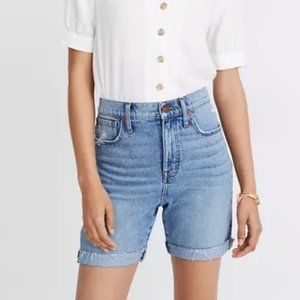 Madewell High Rise Denim Shorts Mid Length